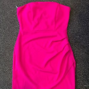 Strapless Fuchsia Mini Dress